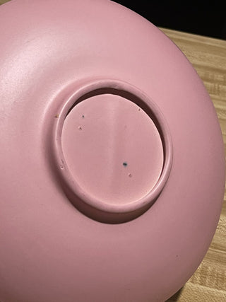 8.5" Vtg Ceramic Pillar Candle Holder, Pink--SP RCD