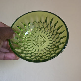 NEW - MCM Avocado Green Cut Glass Bowl (BRI) - MTS