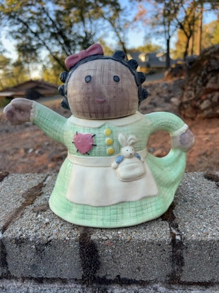 vintage Treasure Craft "Spice" Rag Doll Teapot 80’s