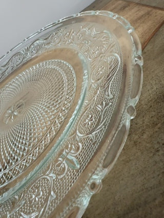 AJ - Pressed Glass Platter