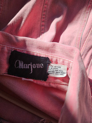 Vtg 60s/70s Marjone Red Denim Shirt - Size XS/S|117480