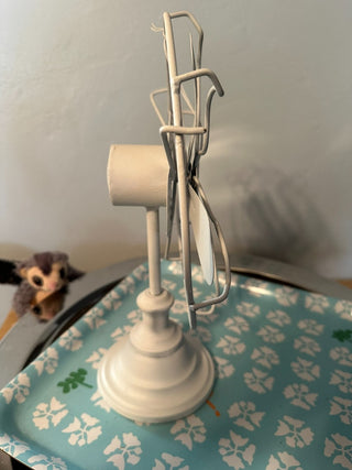 Fan Faux Wood, Metal White MTS