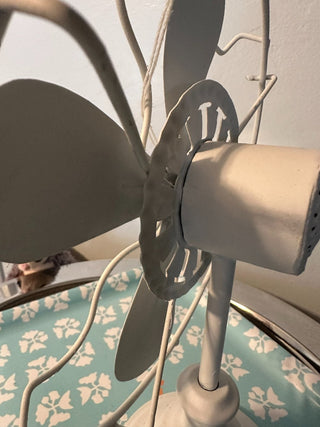 Fan Faux Wood, Metal White MTS