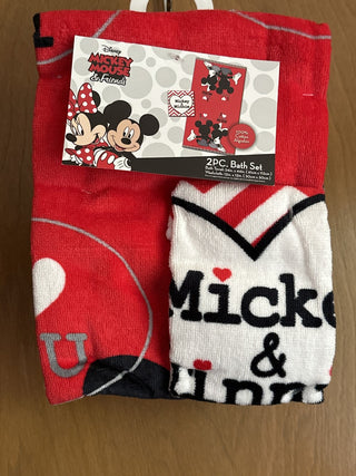Mickey & Minnie bath towel set. #SM
