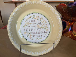 Decorative Ceramic Pie Plate 10” Yellow  MTS