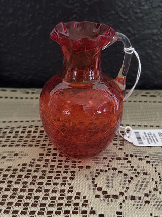 Vintage Blenko Red/Orange Amberina Mini Vase =RCD