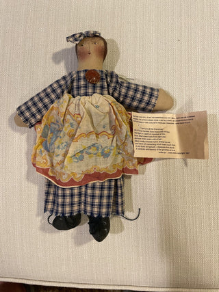 Vintage grandmas hankies, doll