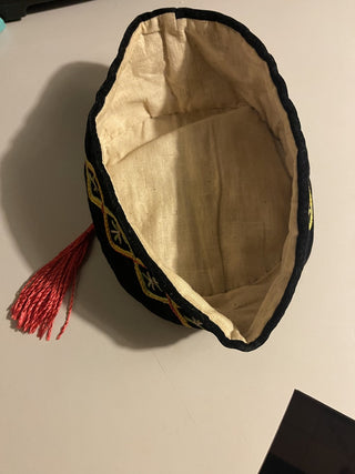 Victorian Smoking Cap, Emb. Velvet w/ Tassel--SP MTS
