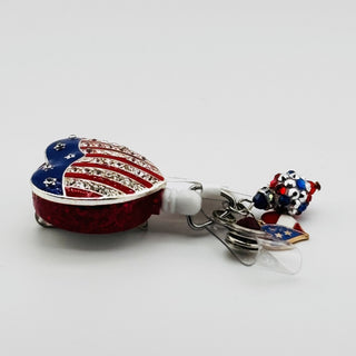 Patriotic Heart Badge Holder Belt Clip|76193