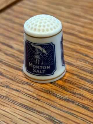 Vtg Thimble - Franklin Mint PorcelainMorton Salt RCD|112978