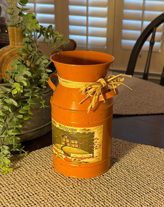 8” Fall Milk Can Decor RSV|127822