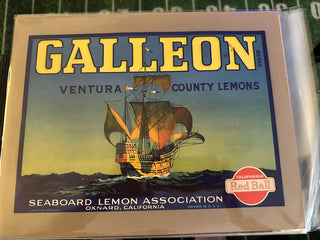 Galleon Authentic Citrus Farm Crate Label EC025 MTS