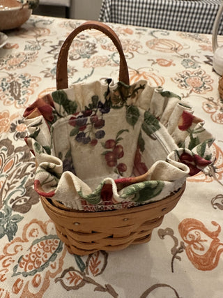 Longaberger Hostess Basket with Leather Handle and Liner MTS|104327