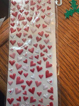 Epoxy and puffy stickers (2 pack) Hearts & butterflies -|122292
