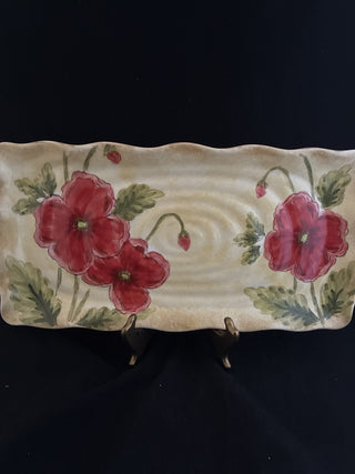 Maxcera poppies serving platter  RCD|152052