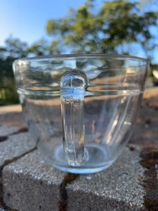 vintage Anchor Hocking 2 Quart (8 Cup) clear glass batter bowl/measuring cup