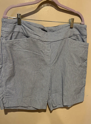 Hillary Radley Blue and White Striped Shorts (XL) RSV|82425