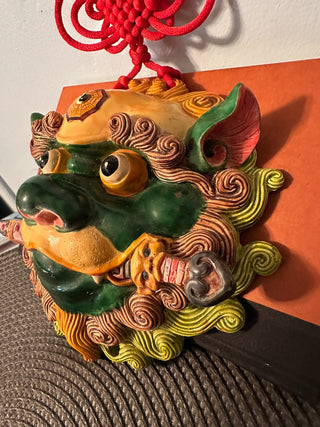 Chinese Lion Dance Clay Mask  MTS|91310