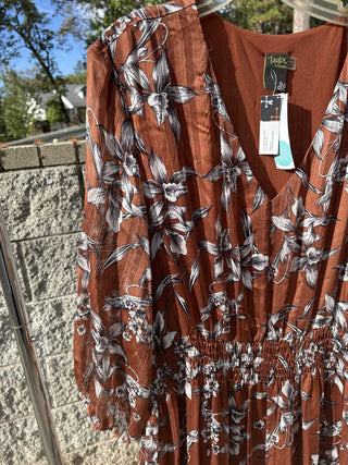 #2 NWT Just Taylor 22W Chiffon Fit & Flare Dress GCC RSV|114059