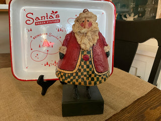 Paper Mache Santa figurine hp MTS|94549