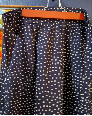 Hillard Hanson size 12 black and white polka dot flared skirt #63 VV MTS