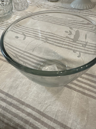 Princess House Etched Crystal Bowl MTS