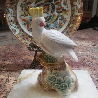 Vtg Hollywood Regency Cockatoo Figurine  RSV