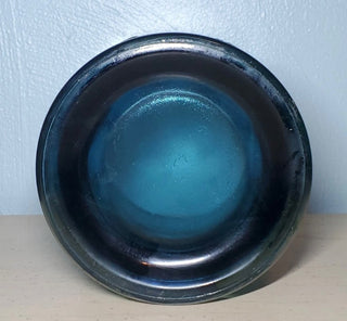 Indiana Carnival Glass Blue Iridescent Grape Harvest Dish|96215