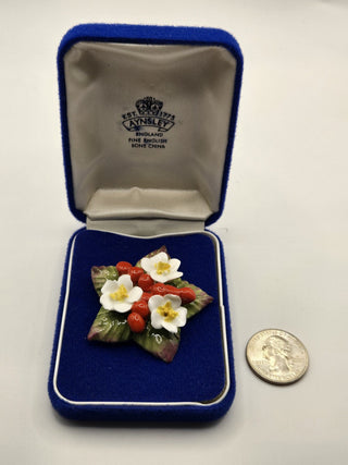 Ainsley fine bone China brooch, RSV