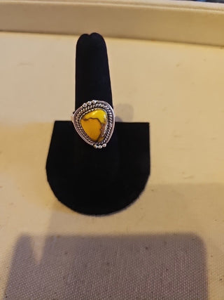 .925  honey dahlia turquoise ring sz 7.5|88370