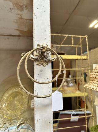 Vintage Brass Double Ring Towel/Scarf Holder MTS|103115