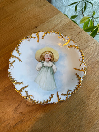 Antique Porcelain Portrait Painted Plate