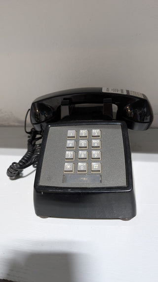 Vintage Bell Systems Black Push Button Desk Phone RSV