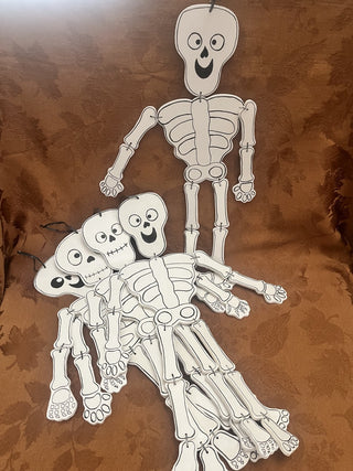 18' Painted Wood Skeleton Hanging Decor _ RSV|109928