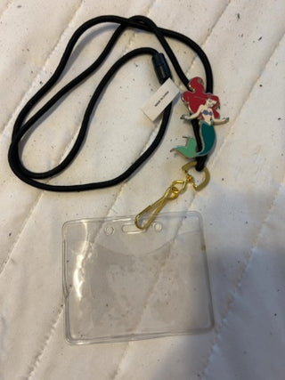 JP Little Mermaid Ariel Floating Disney Cast Member Exclusive Bolo ID Lanyard