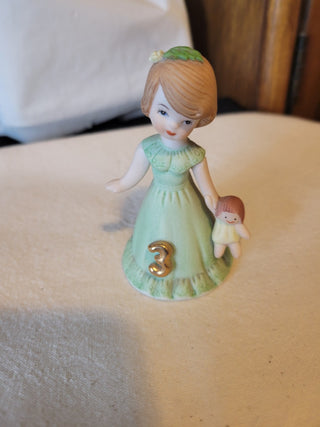 Enesco 3" Growing Up Birthday Girl - Age 3 RCD|61415