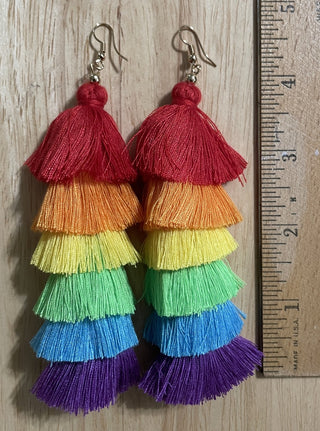 Boho Rainbow Tassle Earrings MTS|64114