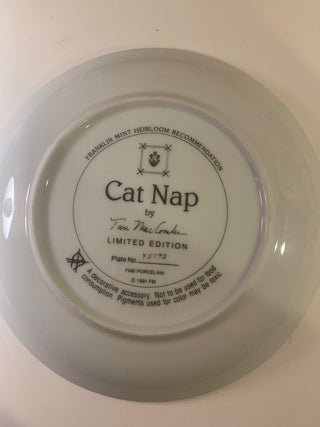 Collector plate Cat Nsp Franklin Mint MTS