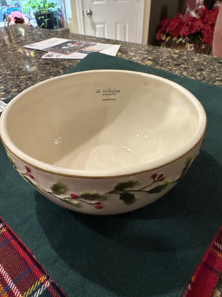 Holly Berry Hand Painted Cereal Bowl-KL RCD