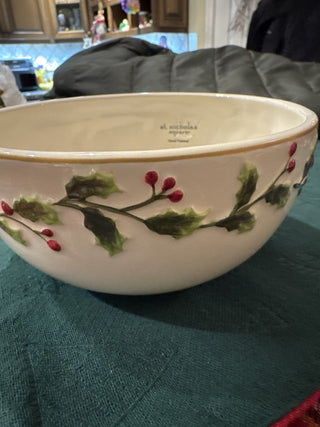 Holly Berry Hand Painted Cereal Bowl-KL RCD