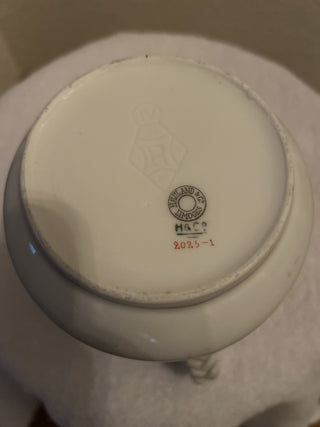 Antique 19th Century Limoges Haviland Roped Handle Floral Porcelain Biscuit Jar|55466