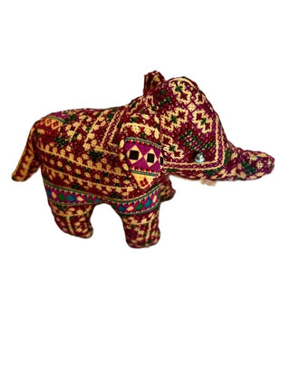 Dark Red Handsewn Elephant|112836