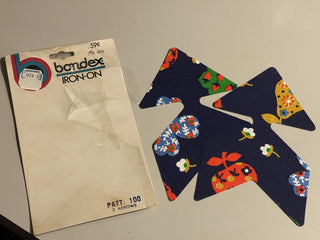 Vtg Bondex 2pk Iron on Patches, Groovy Arrows--SP MTS