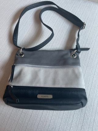 Rossetti cross body bag black gray tan
