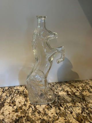 Clear Glass Horse Decanter    MTS
