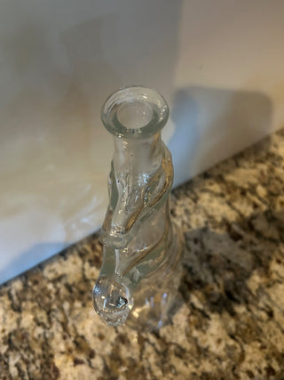 Clear Glass Horse Decanter    MTS