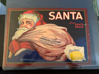 Santa Authentic Citrus Farm Crate Label EC087 MTS|100382