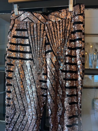 NWOT womens glitter wide leg palazzo Size L