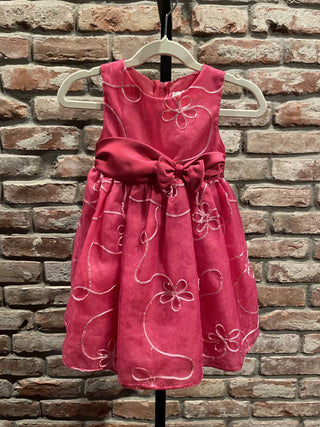 Rare Editions Pink Soutache Party Dress Sz 12/18M 02000625 RSV|90263