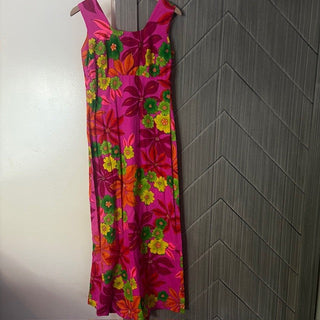 Pomare Tahiti Honololulu Vtg Floral Dress MTS